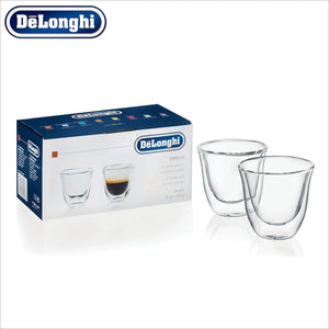 Genuine Delonghi Espresso Double Wall Thermo Glasses - Set of 2 - thecoffeefiltershop